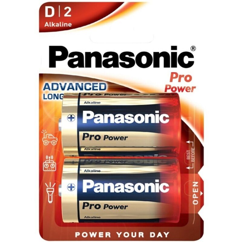 PANASONIC - BATTERIA ALCALINE D LR20 PRO POWER BLISTER*2