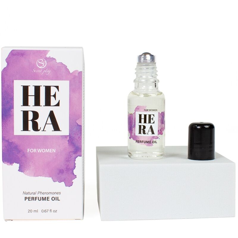 SECRETPLAY - HERA PERFUME NATURAL CON FEROMONAS EN ACEITE PARA MUJER 20 ML