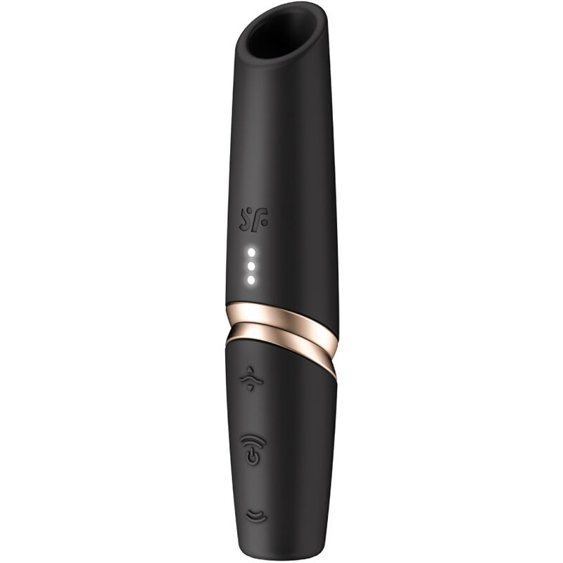 SATISFYER - ESTIMULADOR DE CLÍTORIS PERFECT KISS WAVE NEGRO/DORADO