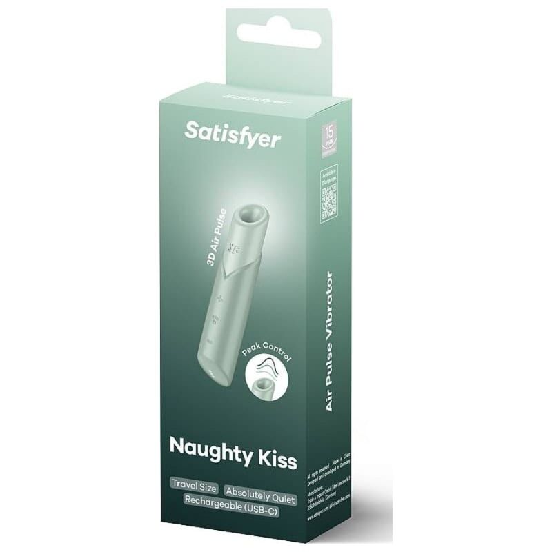 SATISFYER - NAUGHTY KISS WAVE ESTIMULADOR DE CLÍTORIS AGUAMARINA