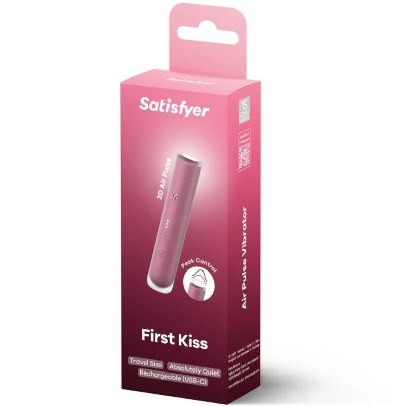 SATISFYER - ESTIMULADOR DE CLÍTORIS FIRST KISS WAVE GARNET
