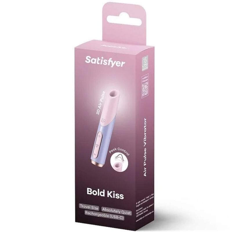 SATISFYER - ESTIMULADOR DE CLÍTORIS BOLD KISS WAVE ROSA/VIOLETA