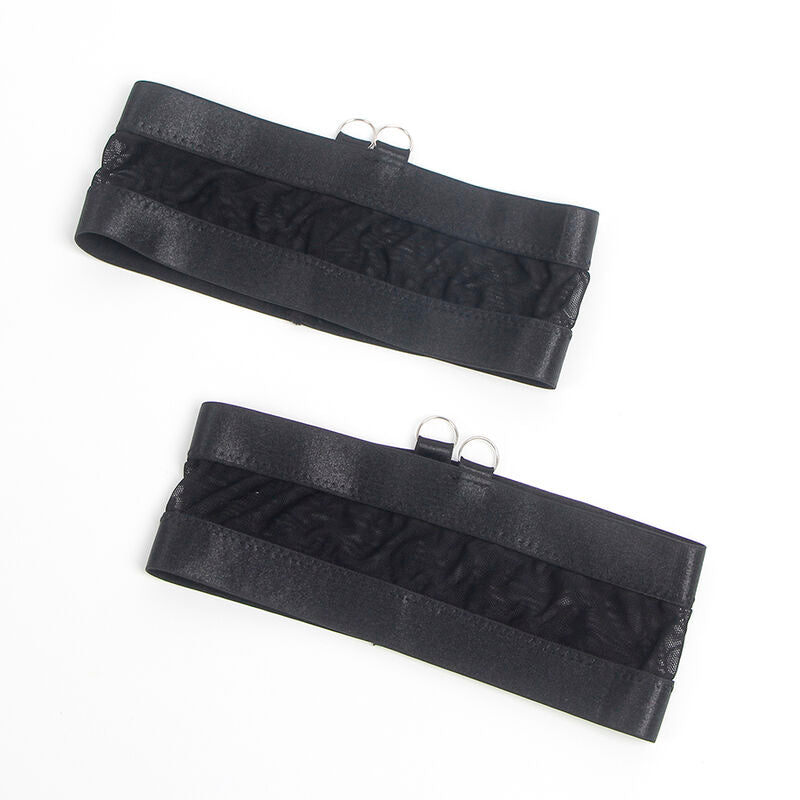 SUBBLIME - 955236 REGGISENO BONDAGE NERO CON GIARRETTIERA S/M