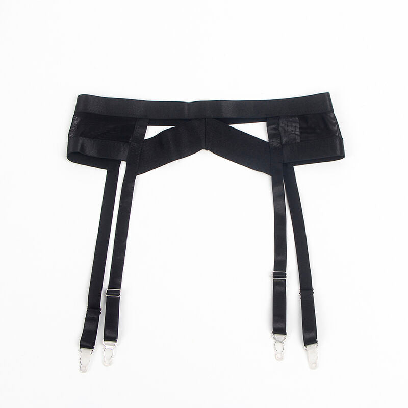 SUBBLIME - 955236 REGGISENO BONDAGE NERO CON GIARRETTIERA S/M