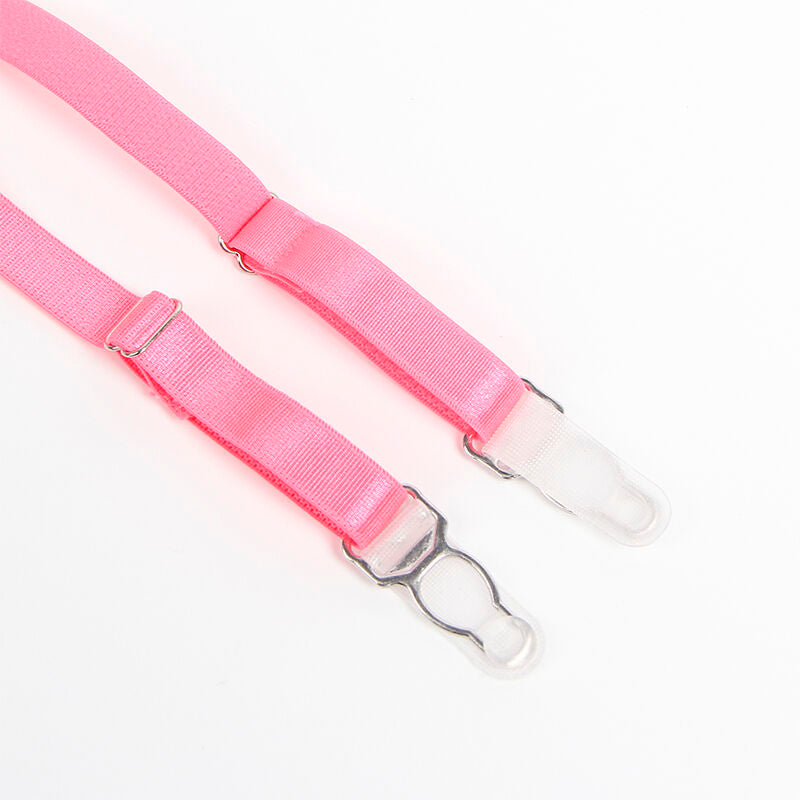 SUBBLIME - 955359 COMPLETO REGGISENO CON PIZZO E GIARRETTIERE ROSA E VIOLA S/M