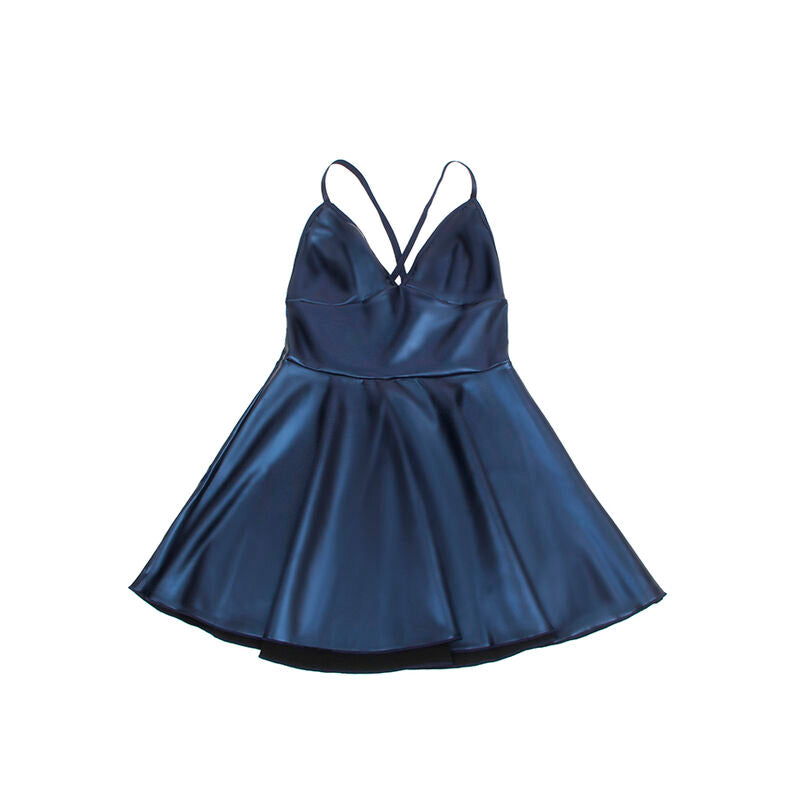 SUBBLIME - 955410 VESTIDO CON TIRANTES DE PIEL AZUL S/M