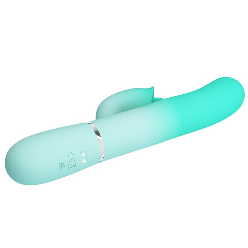 PRETTY LOVE - VIBRADOR CONEJO MULTIFUNCIÓN GIGI VERDE AGUA