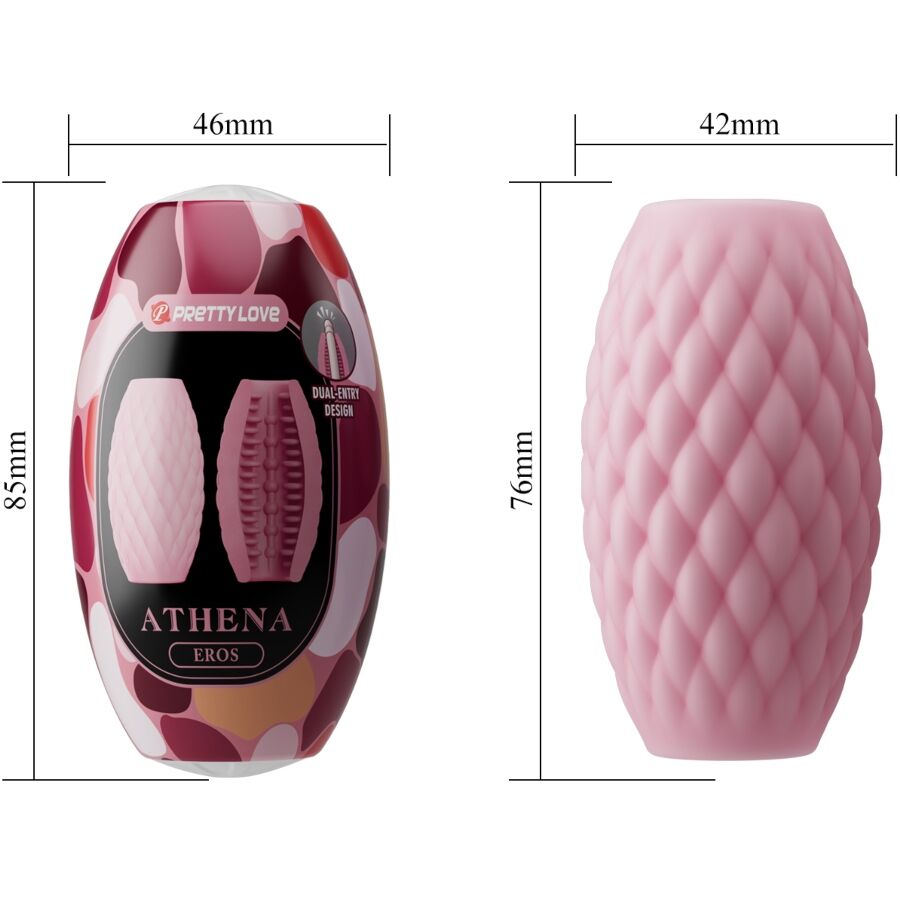 PRETTY LOVE - ATHENA EROS MASTURBADOR MASCULINO DE SILICONA ROSA
