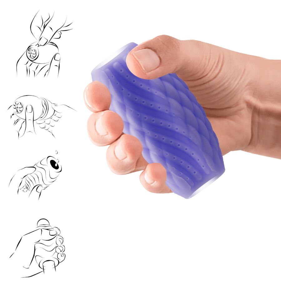 PRETTY LOVE - MASTURBADOR MASCULINO DE SILICONA ATHENA EROS MORADO