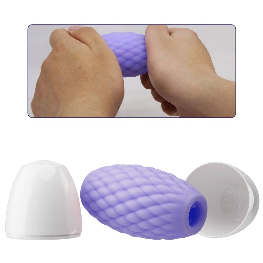 PRETTY LOVE - MASTURBADOR MASCULINO DE SILICONA ATHENA EROS MORADO