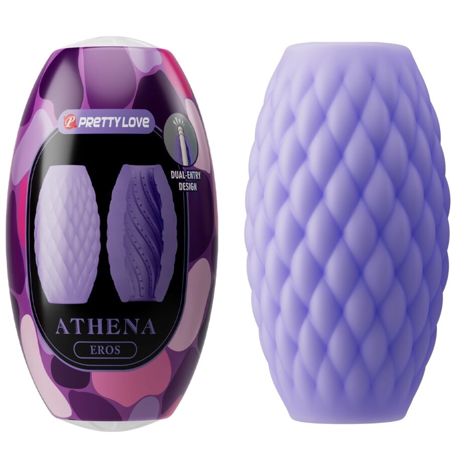 PRETTY LOVE - MASTURBADOR MASCULINO DE SILICONA ATHENA EROS MORADO