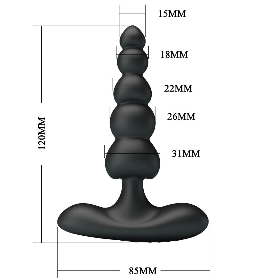 PRETTY LOVE - VIBRADOR ANAL CORBAN 10 VIBRACIONES NEGRO