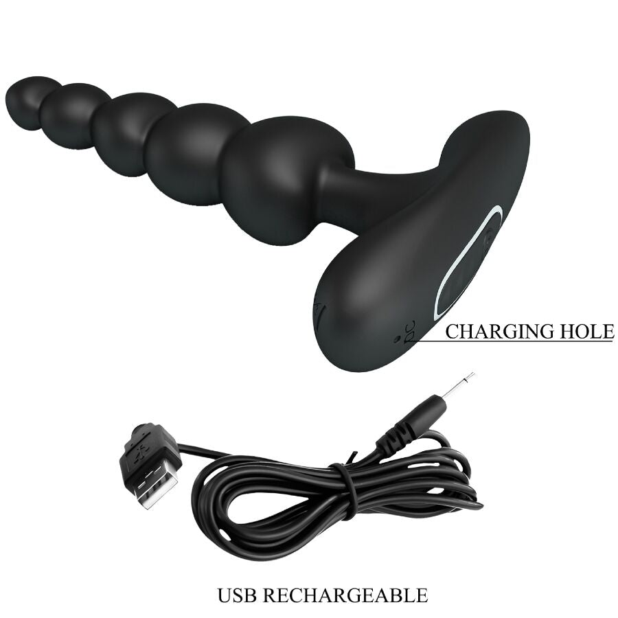 PRETTY LOVE - VIBRADOR ANAL CORBAN 10 VIBRACIONES NEGRO
