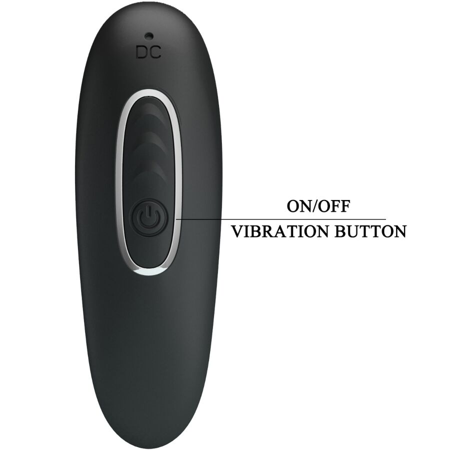 PRETTY LOVE - VIBRADOR ANAL CORBAN 10 VIBRACIONES NEGRO