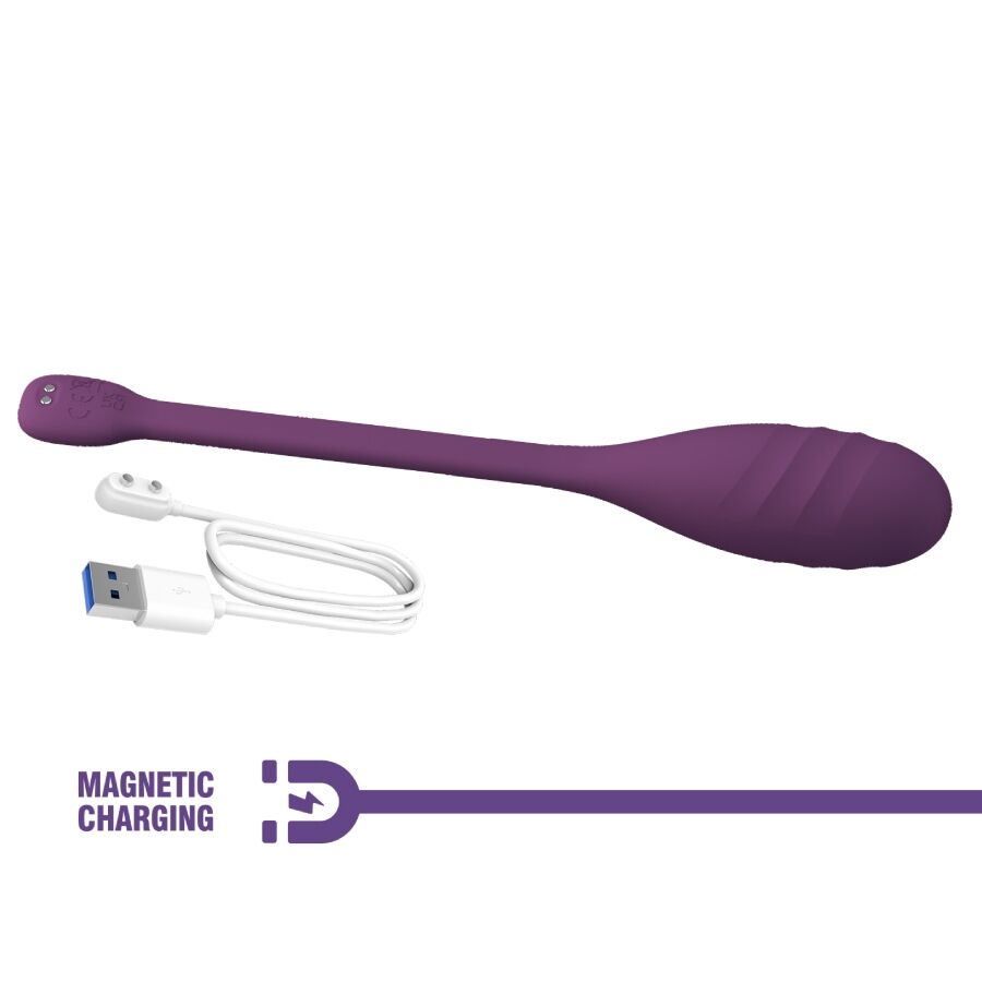 PRETTY LOVE - VIBRADOR LEVIATHAN CONTROLADO POR APLICACIÓN MORADO