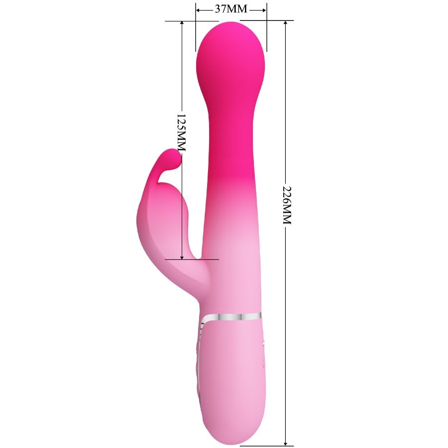 PRETTY LOVE - DEJON VIBRATORE CONIGLIO MULTIFUNZIONE 3 IN 1 ROSA