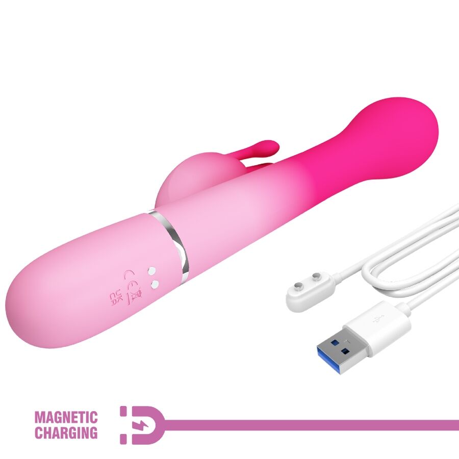 PRETTY LOVE - DEJON VIBRATORE CONIGLIO MULTIFUNZIONE 3 IN 1 ROSA