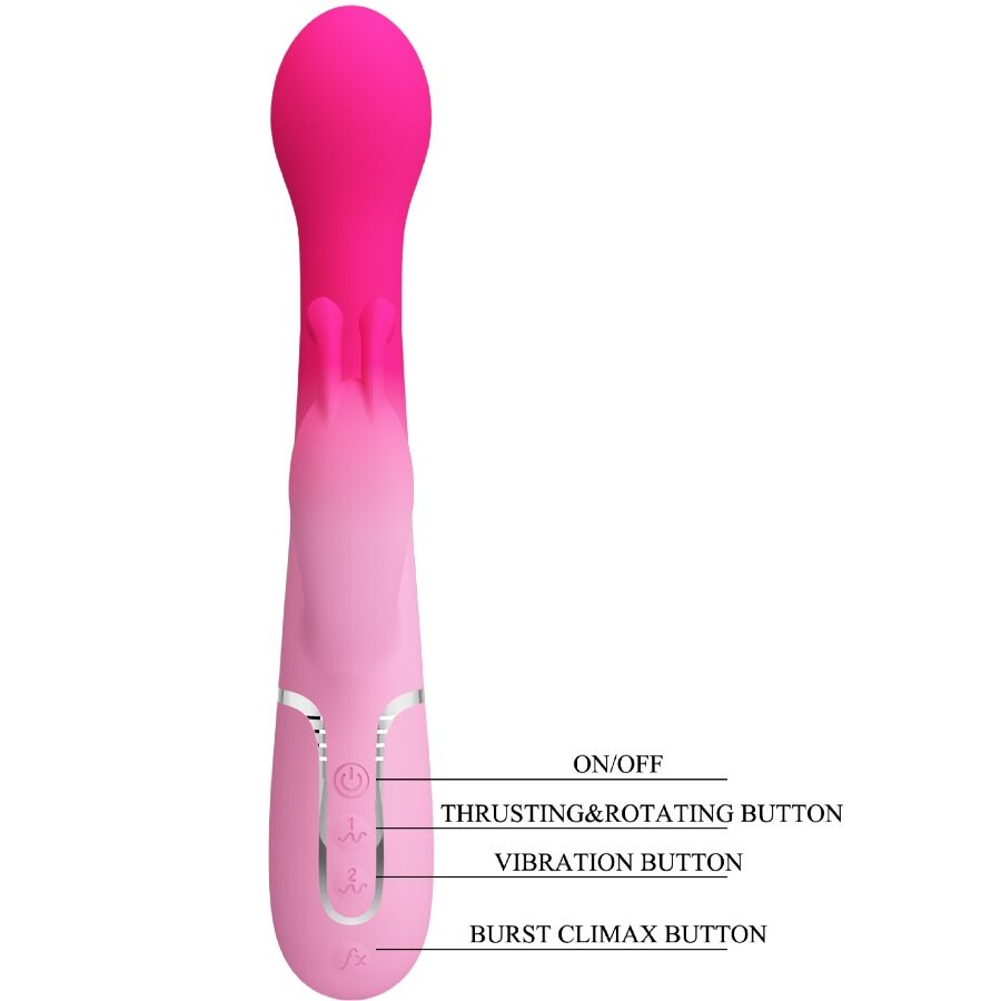 PRETTY LOVE - DEJON VIBRATORE CONIGLIO MULTIFUNZIONE 3 IN 1 ROSA
