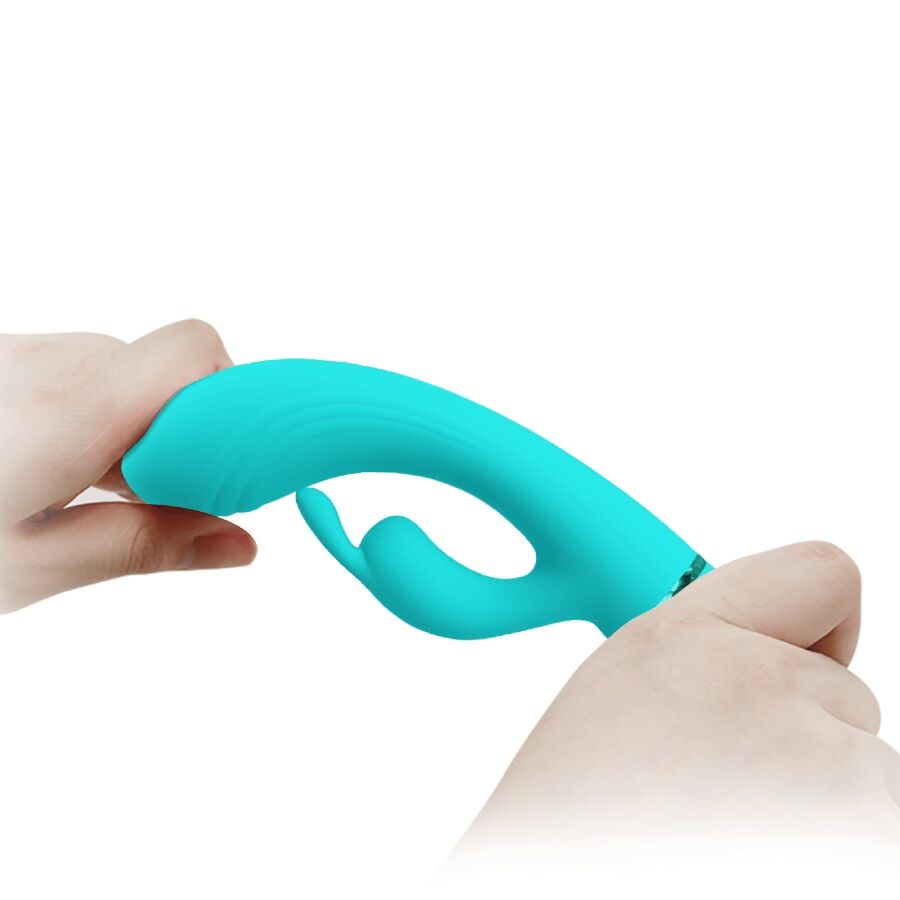 PRETTY LOVE - VIBRADOR CONEJO SCOCCO TURQUESA