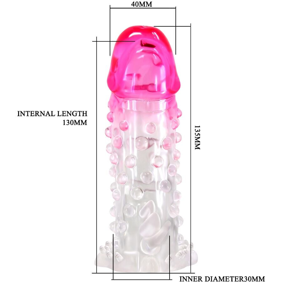 PRETTY LOVE - FUNDA DE AMPLIACIÓN REALISTA WILFORD CON PENE EN RELIEVE ROSA