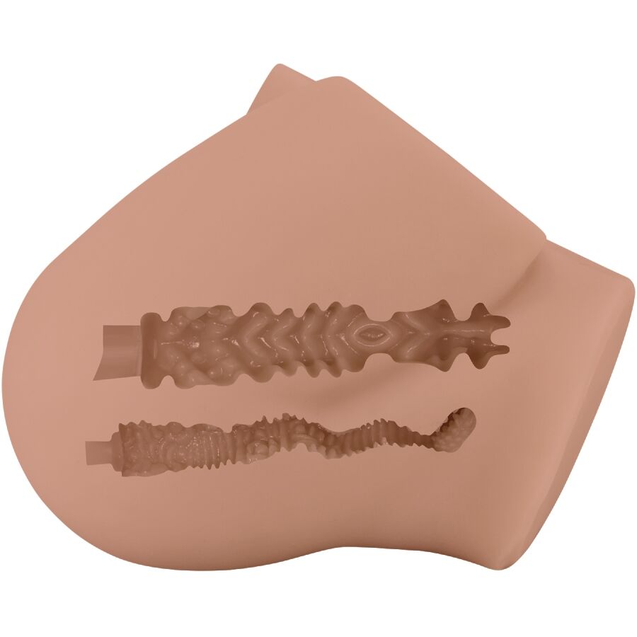 CRAZY BULL - VIBRATORE BERNACE ASS CON VAGINA E ANO REALISTICI, TELECOMANDO IN CARNE