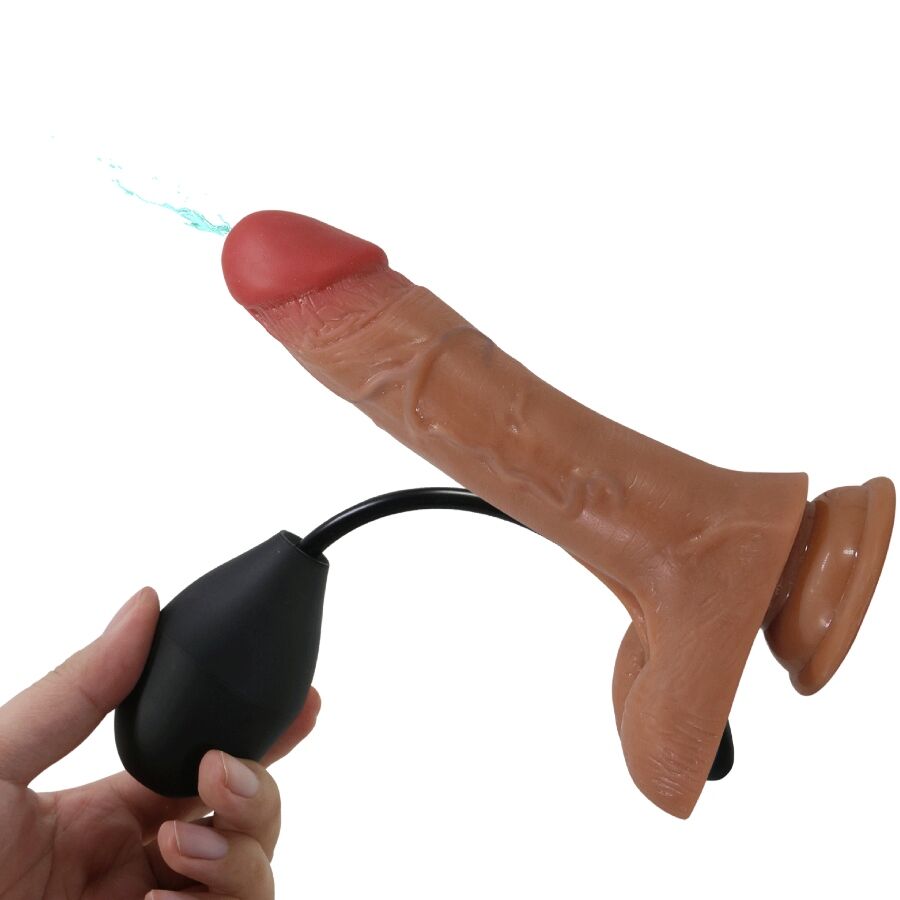 PRETTY LOVE - BRAGUITA CON ARNÉS UNIVERSAL CON DILDO VIBRADOR Y EMERGENTE 15.5 CM MULATO