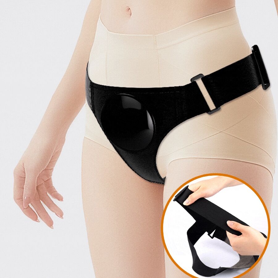 PRETTY LOVE - BRAGUITAS CON ARNÉS UNIVERSAL KYTON CON DILDO SQUIRTING 19 CM MULATO