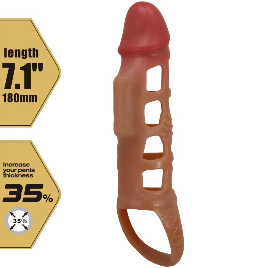 PRETTY LOVE - FUNDA VIBRADORA PARA PENE PRESTON 18 CM