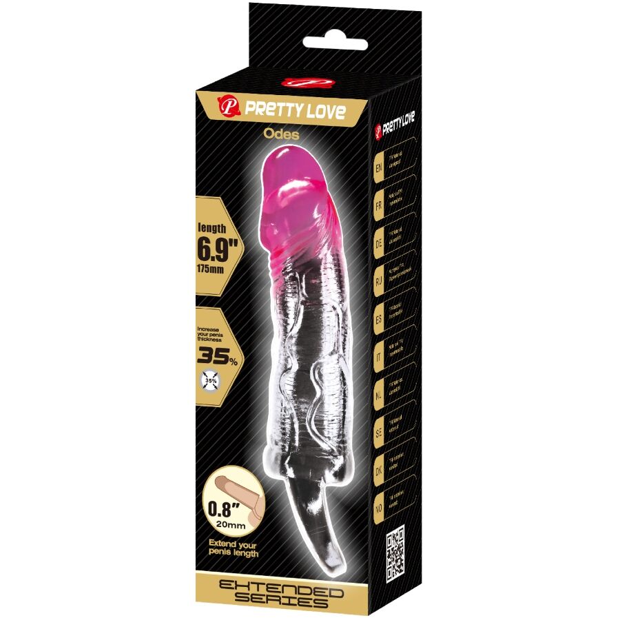 PRETTY LOVE - FUNDA REALISTA PARA AMPLIACIÓN DE PENE ODES DE 2 CM ROSA