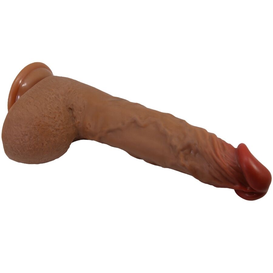 BAILE - HERMOSO VIBRADOR REALISTA WILKS DE 5 AJUSTES 25 CM MULATO