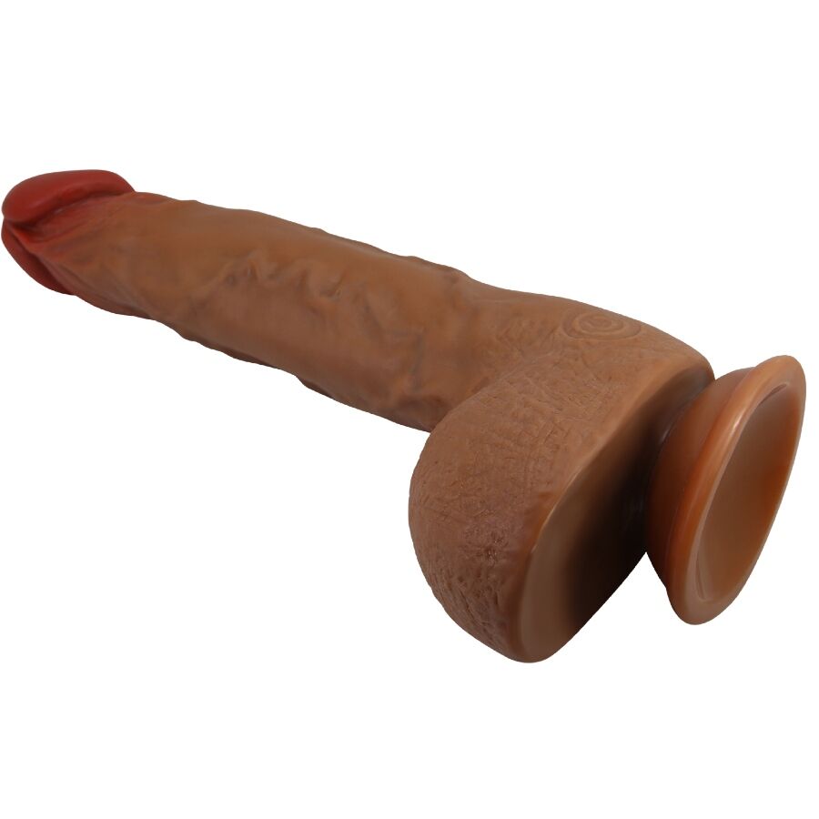 BAILE - HERMOSO VIBRADOR REALISTA WILKS DE 5 AJUSTES 25 CM MULATO