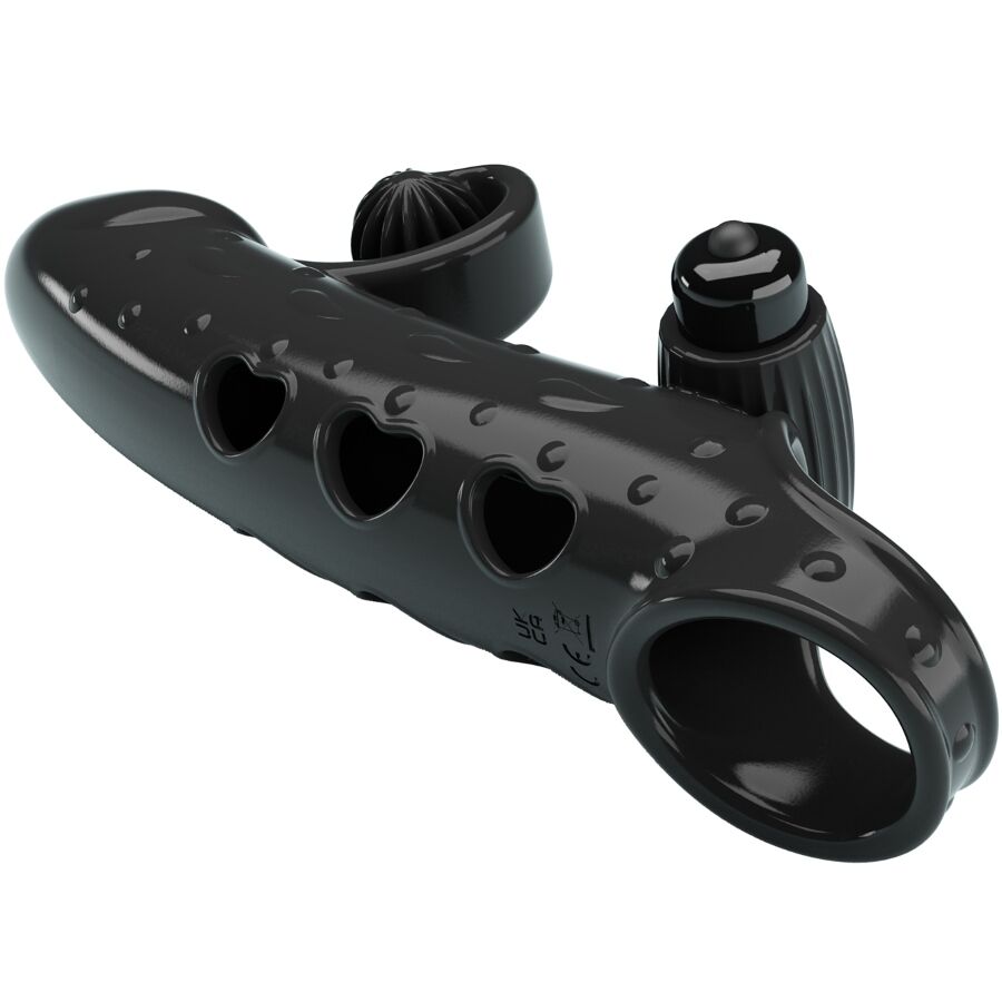 ROMANCE - FUNDA VIBRADORA PARA EL PENE NEGRA