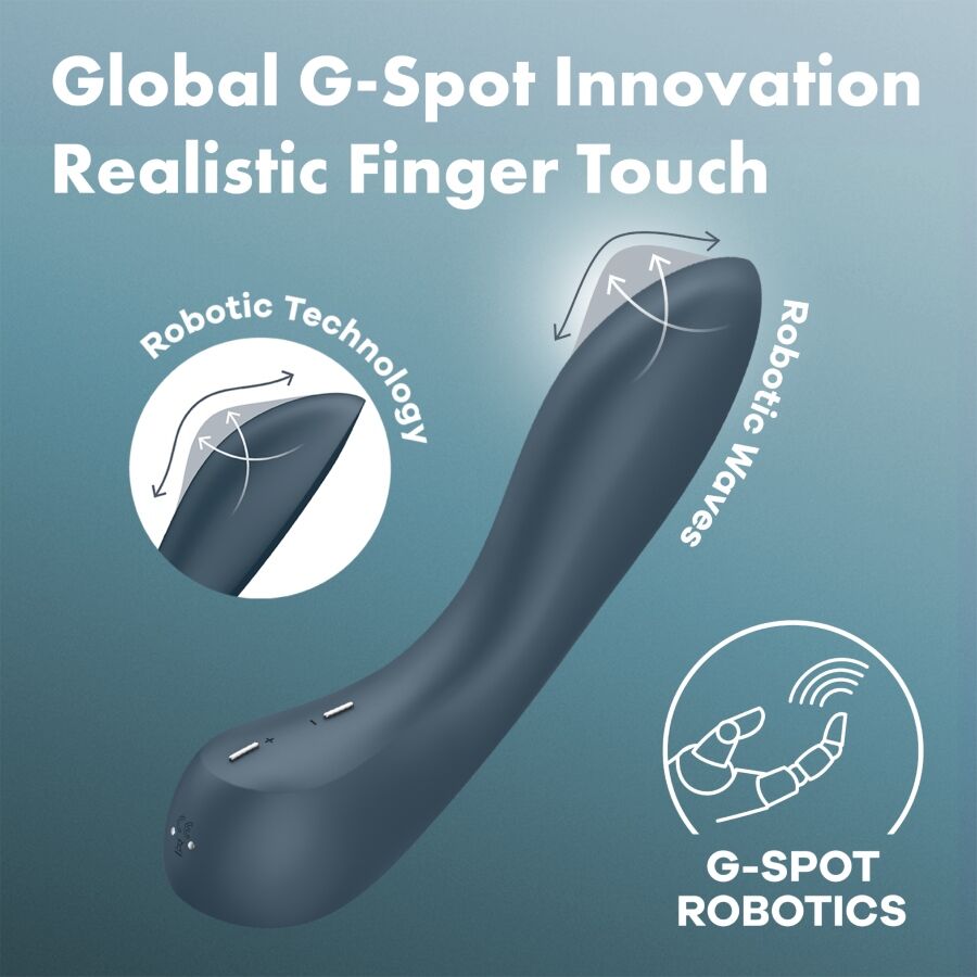 SATISFYER - G-SPOT WAVE 4 VIBRADOR PROGRAMA 12 VIBRACIONES GRIS OSCURO