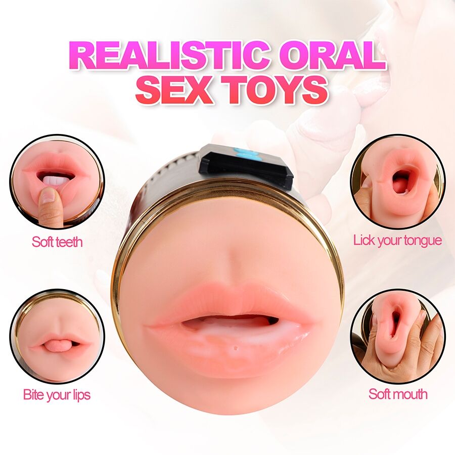 SHEQU - KAY DOUBLE MASTURBATOR WITH DUAL MOUTH AND VAGINA VIBRATION