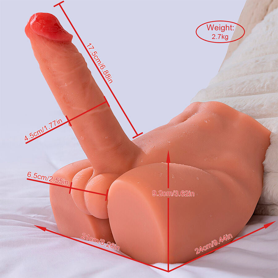 XISE - PEEL DILDO ASS REALISTIC DILDO MASTURBATOR FRONT POSITION WITH THRUSTING 17.5 CM