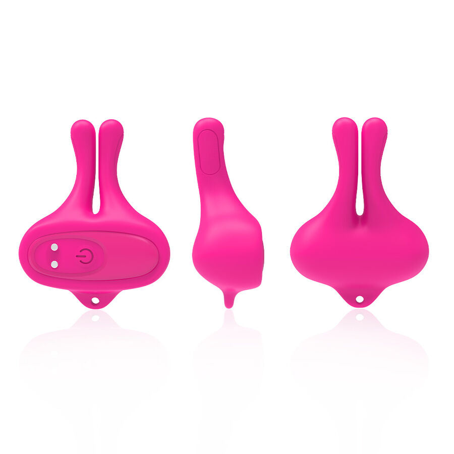 ARMONY - PINZAS PARA PEZONES MAGNÉTICA CON VIBRACIÓN FORMA CONEJO ROSA