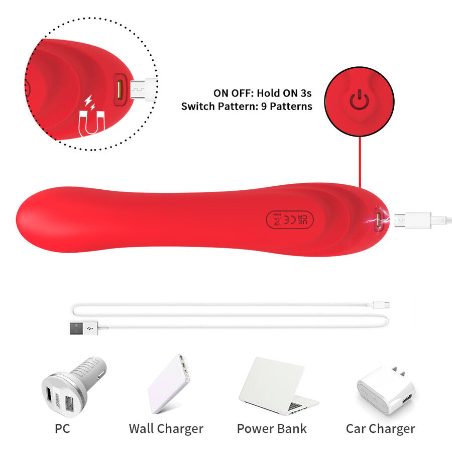 ARMONY - VIBRATORE ROSSO CON LINGUA OSCILLANTE