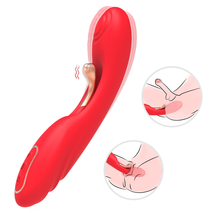 ARMONY - VIBRATORE ROSSO CON LINGUA OSCILLANTE