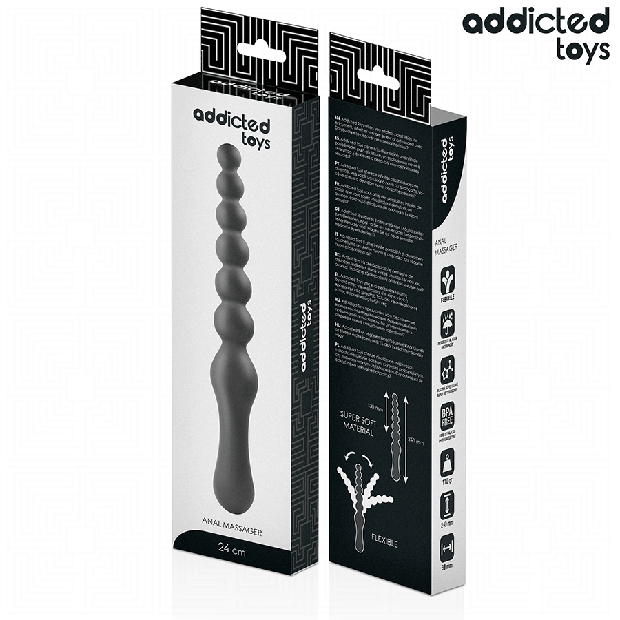 ADDICTED TOYS - DOUBLE ANAL MASSAGER SILICONE 24 CM