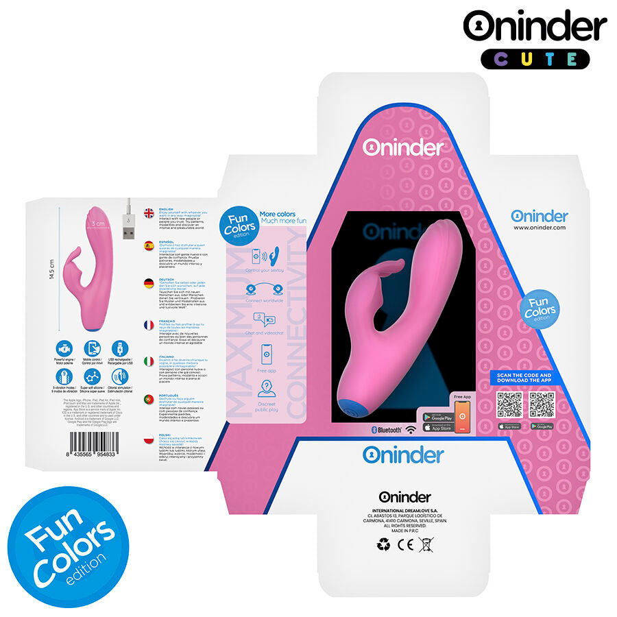 ONINDER CUTE - LOVE BUNNY VIBRATOR G-SPOT CLITORIS - FREE WORLDWIDE APP