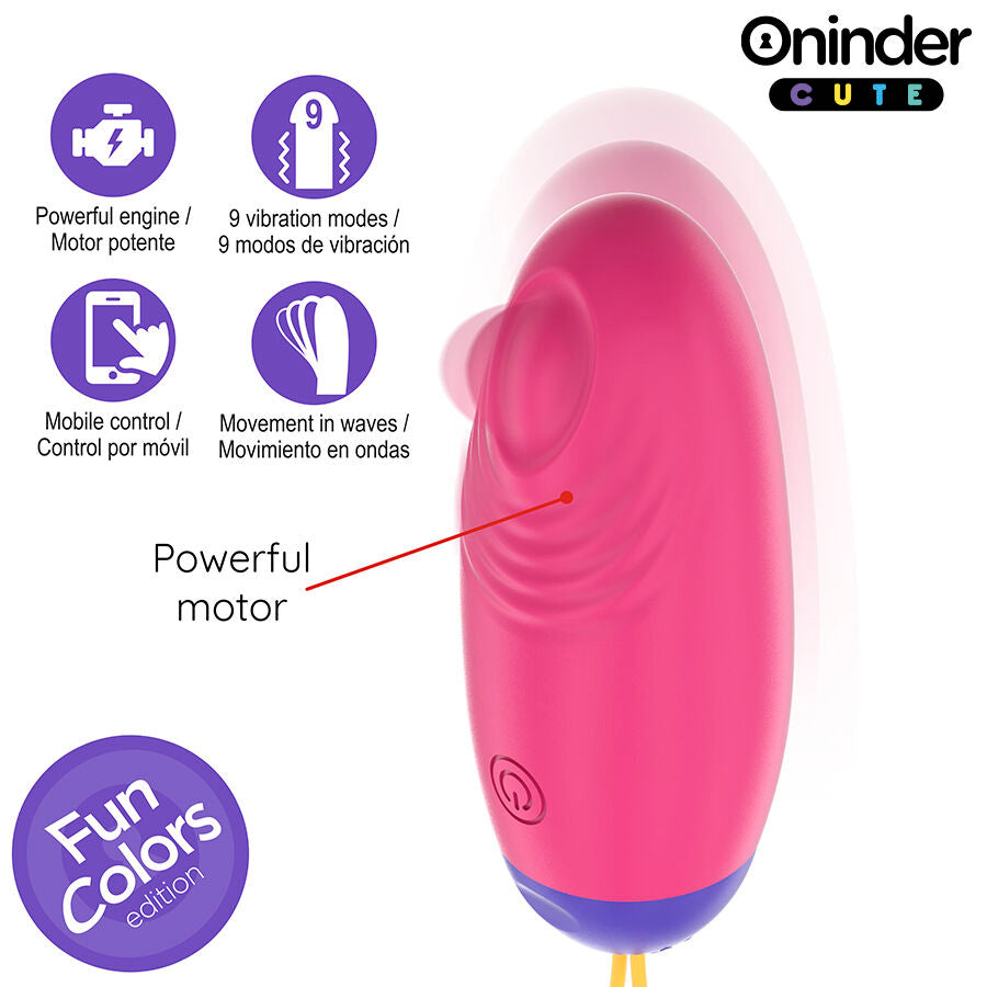 ONINDER CUTE - LOVE PLEASURE VIBRO-WAVE TAPPING SILICONE EGG - FREE WORLDWIDE APP
