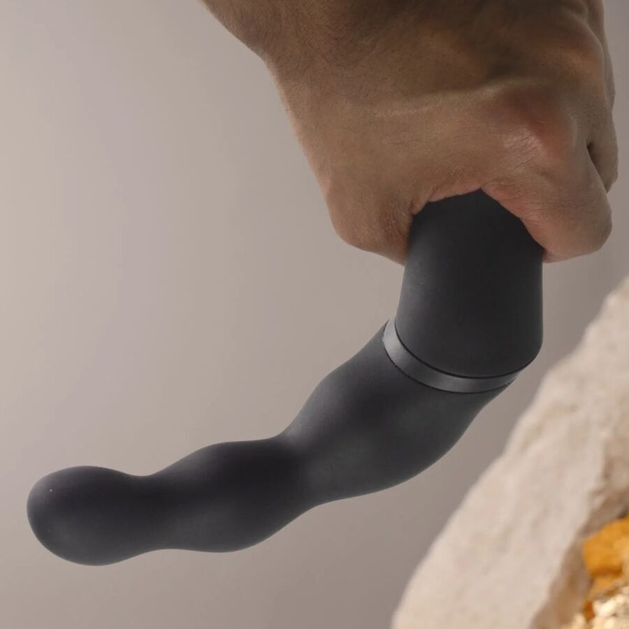 ROCKS-OFF - BLACK PROSTATE AND ANAL VIBRATOR ADAPTER