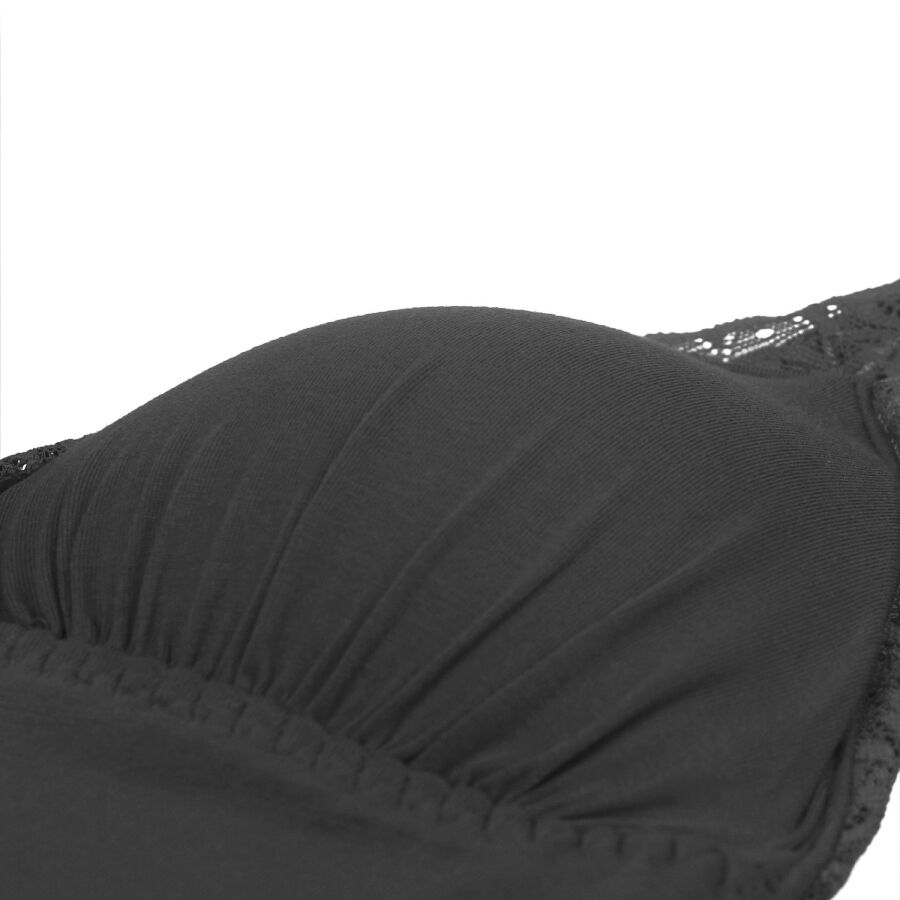 SUBBLIME - TEDDY CON DETALLES DE ENCAJE FLORAL NEGRO S/M