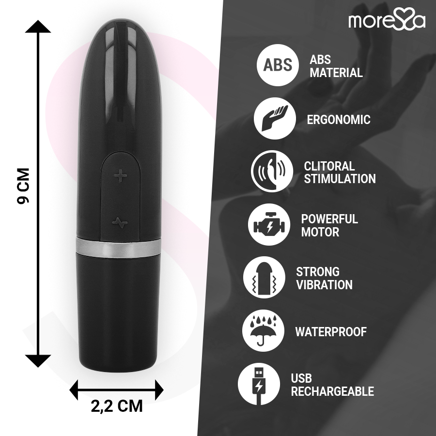 MORESSA - VIBRATORE STIMOLATORE IVY DA VIAGGIO NERO