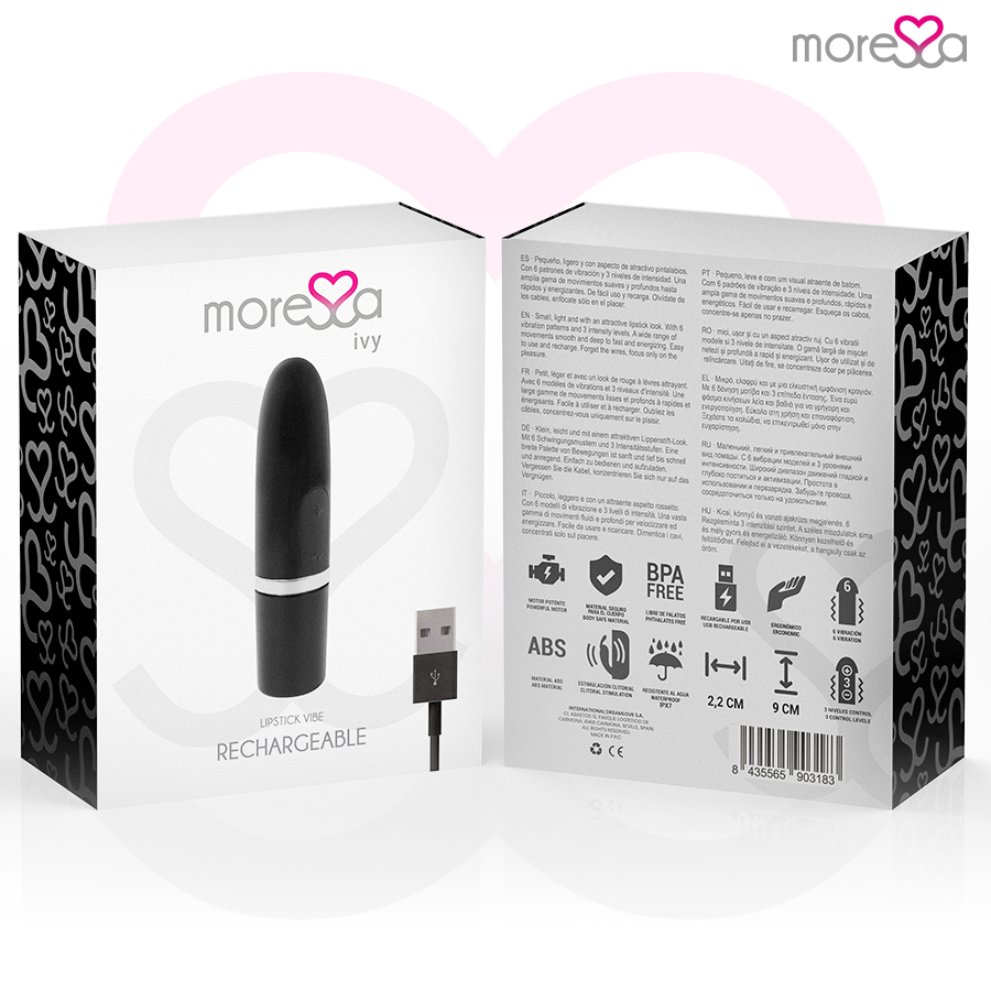 MORESSA - VIBRATORE STIMOLATORE IVY DA VIAGGIO NERO