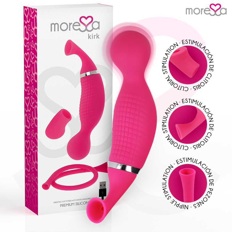 MORESSA - KIRK DUO ONDAS ESTIMULANTES + MASAJEADOR MULTIFUNCIÓN DE SILICONA PREMIUM RECARGABLE