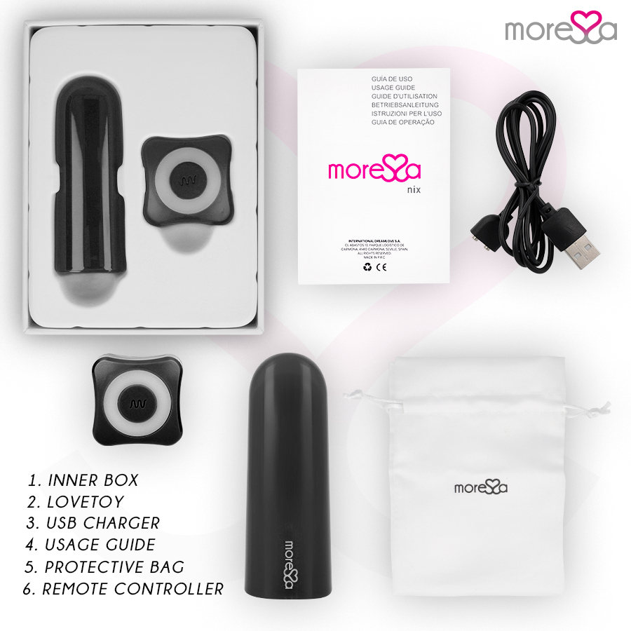 MORESSA - VIBRATORE NIX TELECOMANDO NERO