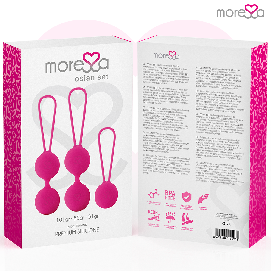 MORESSA - OSIAN SET PREMIUM SILICONE ROSA (Osian One - 51 g | Osian Two - 101 g | Osian Three 85 g)