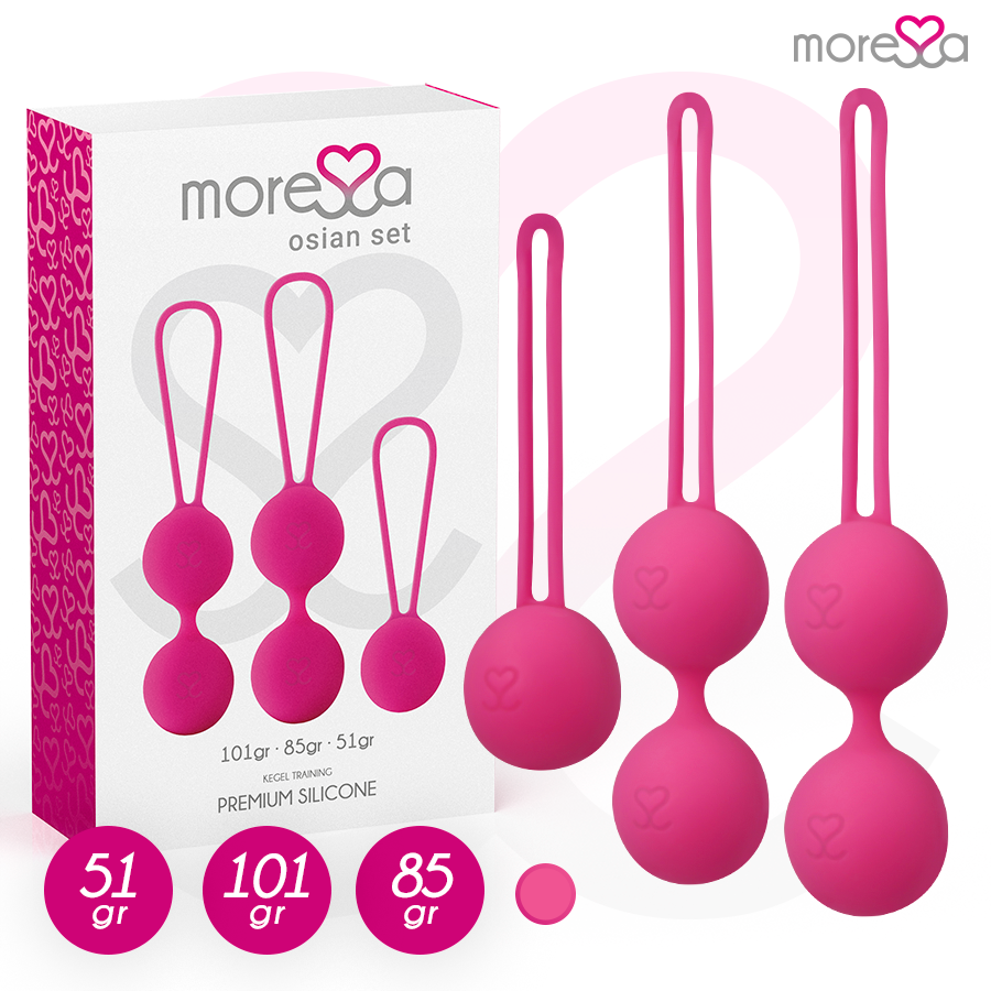 MORESSA - OSIAN SET PREMIUM SILICONE ROSA (Osian One - 51 g | Osian Two - 101 g | Osian Three 85 g)