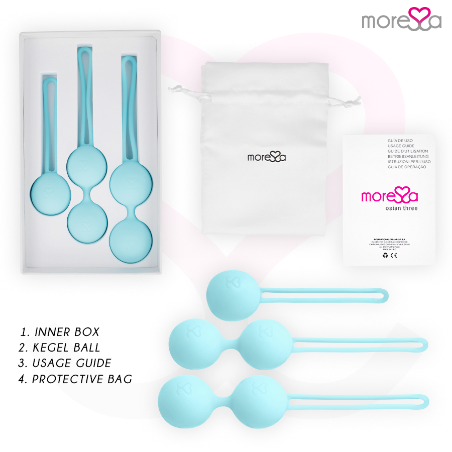 MORESSA - CONJUNTO OSIAN SILICONA TURQUESA PREMIUM
